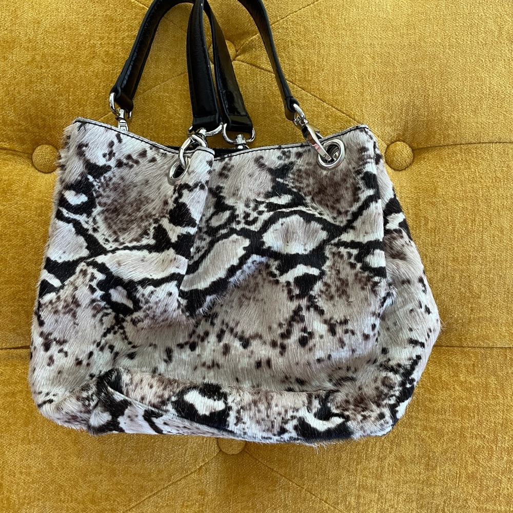 Maurizio Taiuti Snakeskin Fur Genuine Leather Purse